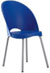 Cadeira Gogo 4 pés cromada azul