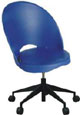 Cadeira Gogo giratória base preta azul Cadeira Gogo giratória base preta azul